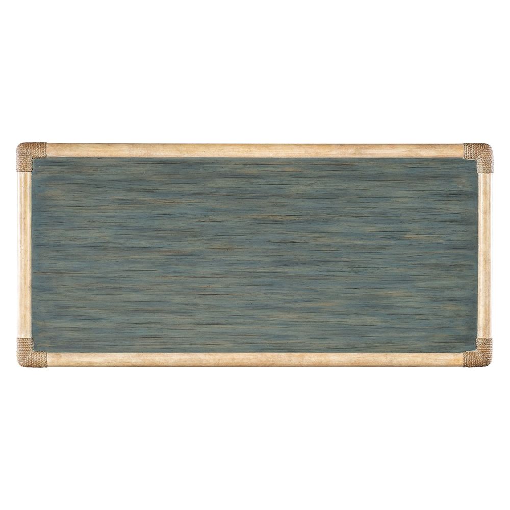Solace Pole Rattan Chest - Blues