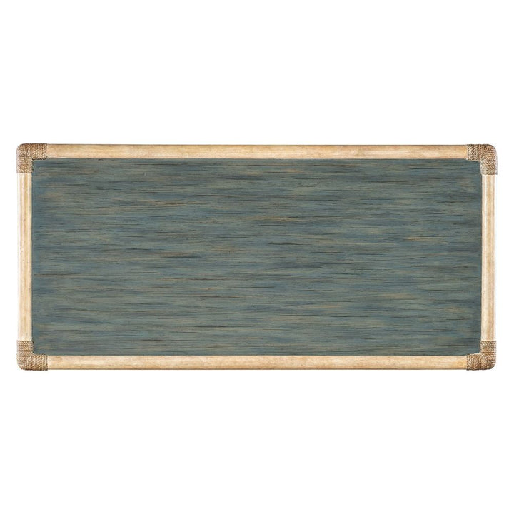 Solace Pole Rattan Chest - Blues
