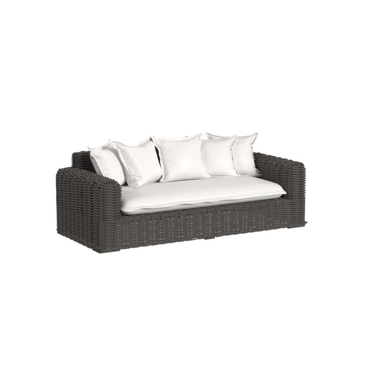 Outdoor Sofas and Sectionals Cabo Loveseat in Soothe Pearl w/ Flange Welt