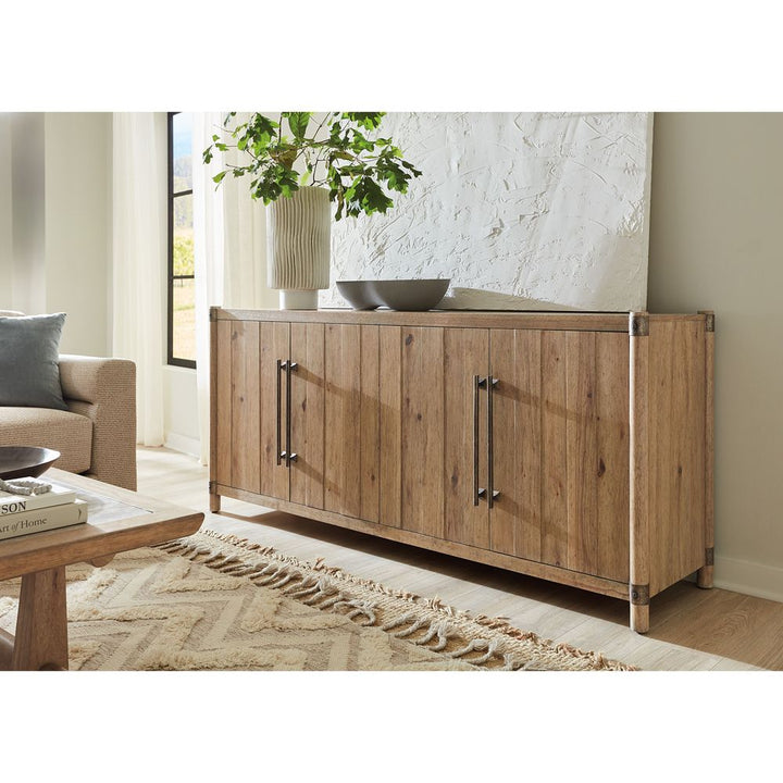 Vineyard Row Entertainment Credenza - Light Wood