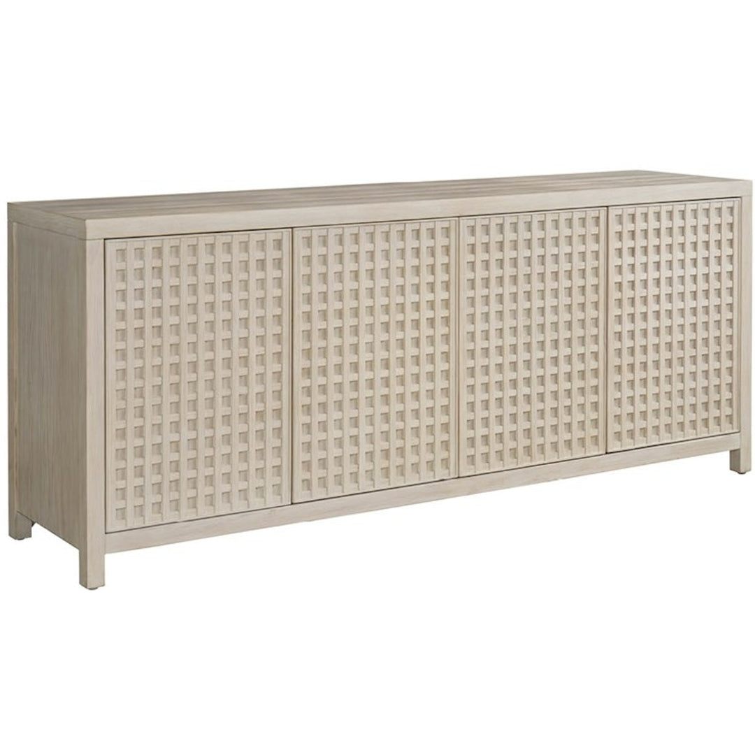Universal Furniture River Rock Credenza angled view