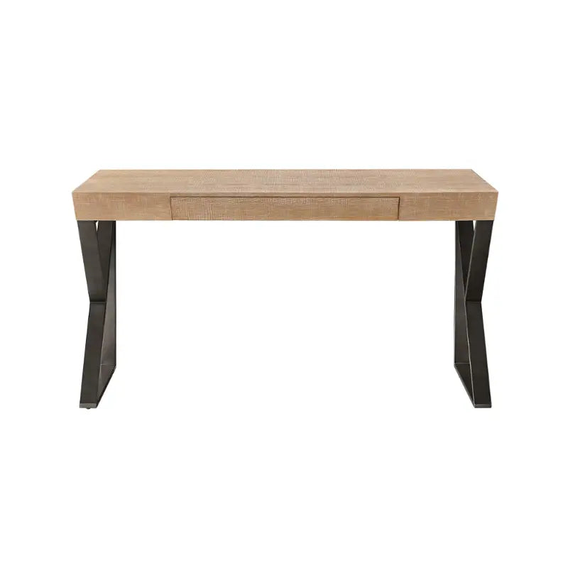 Universal Furniture Ronan Writing Desk front view showing center drawer