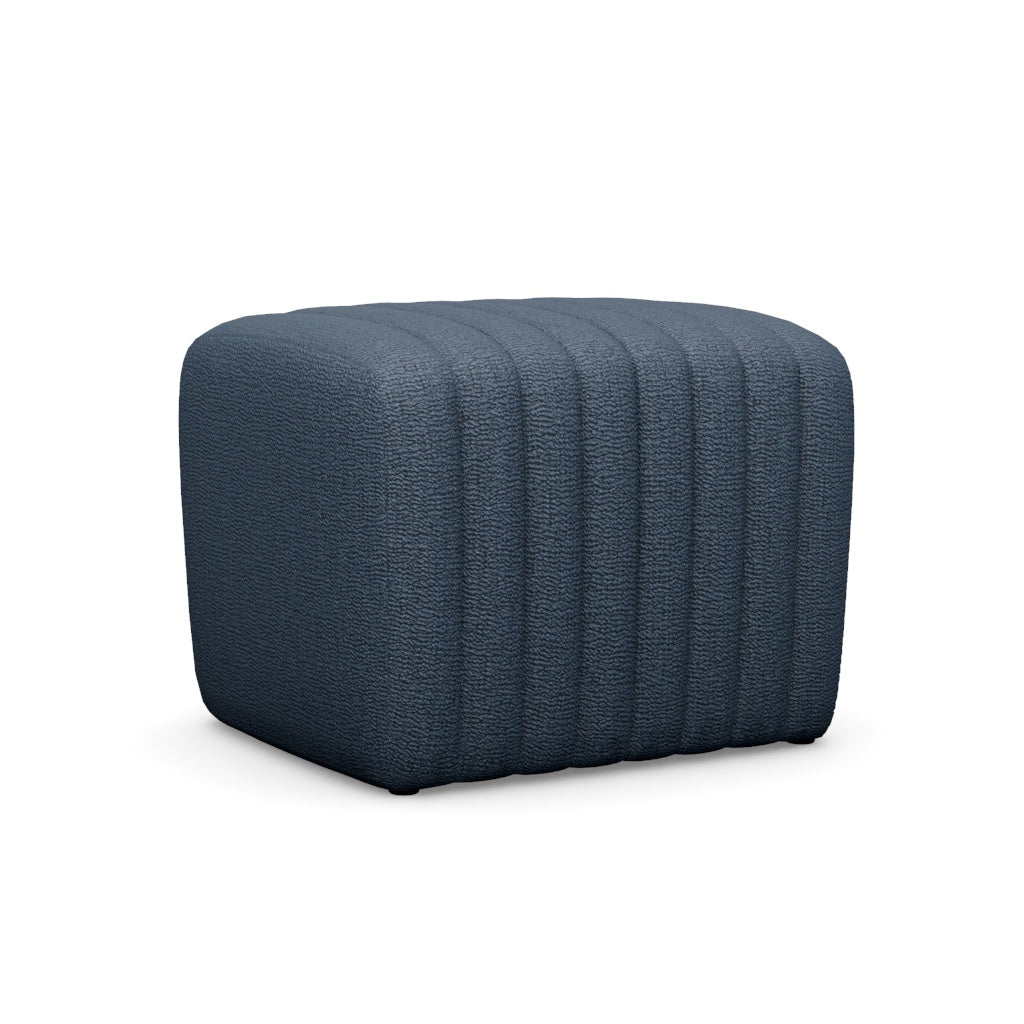 Interlude Home Channel Ottoman Azure