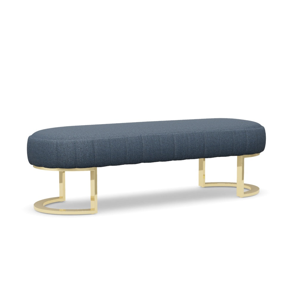 Interlude Home Harlow Bench Azure