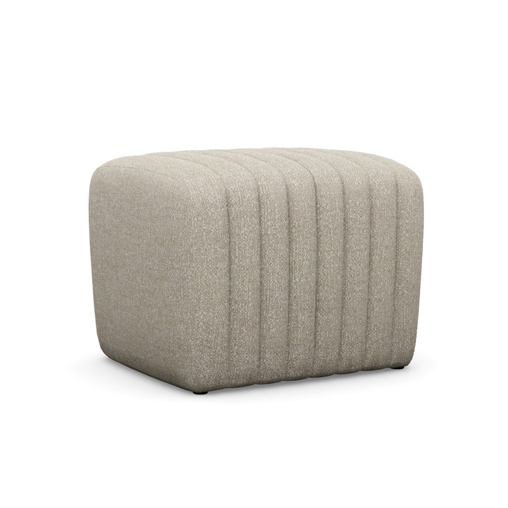 Interlude Home Channel Ottoman Wheat