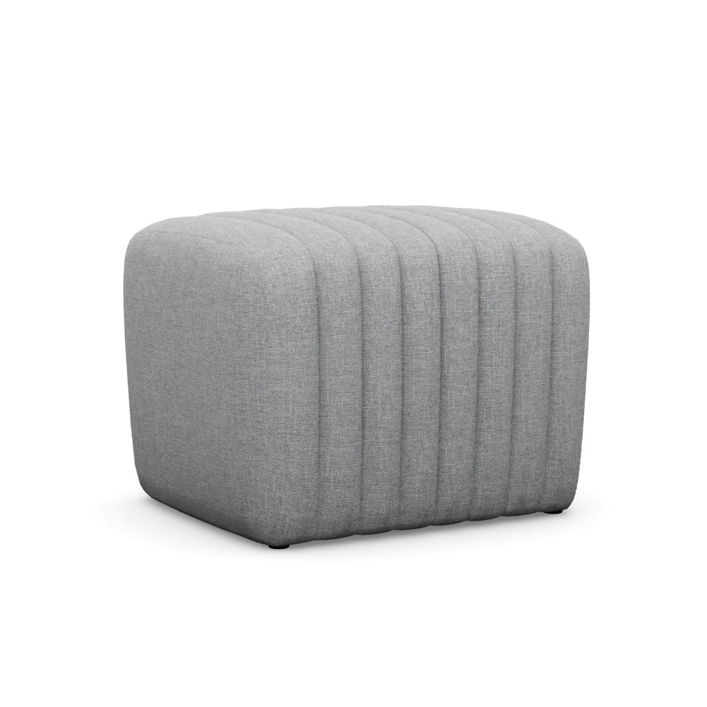 Interlude Home Channel Ottoman Grey