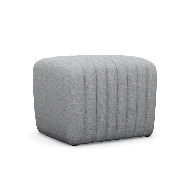 Interlude Home Channel Ottoman Grey