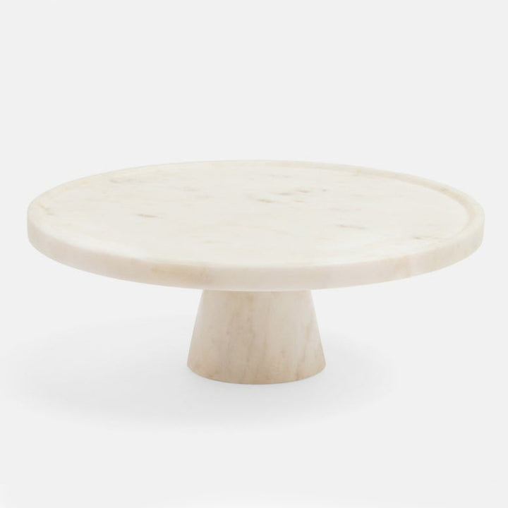 Samantha White Marble Cake Stand Large 115"Dx4"H