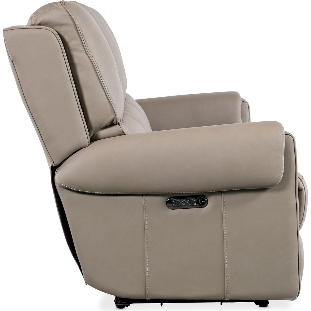 Somers Sofa with Power Recline & Power Headrest - Grey