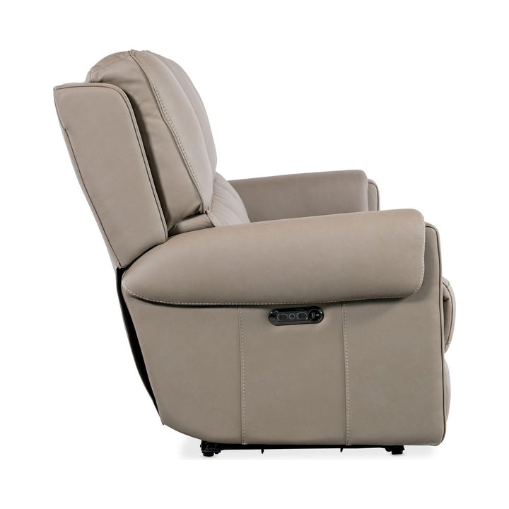 Bishop Sofa with Power Recline & Power Headrest - Grey