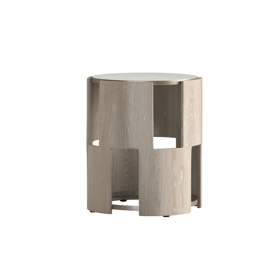 Artisan Upholstery Rhodes End Table — Weathered White