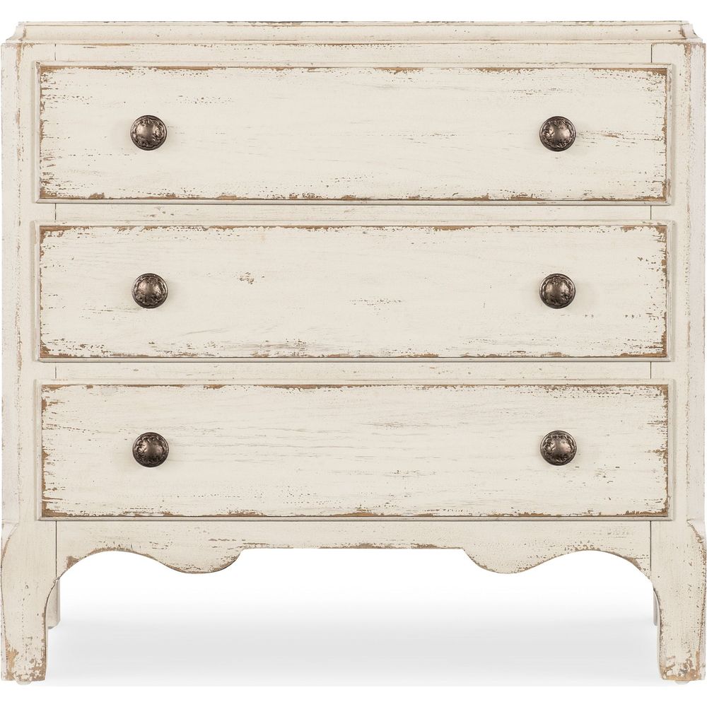 Nightstands Americana Three-Drawer Nightstand - Whites/Creams/Beiges