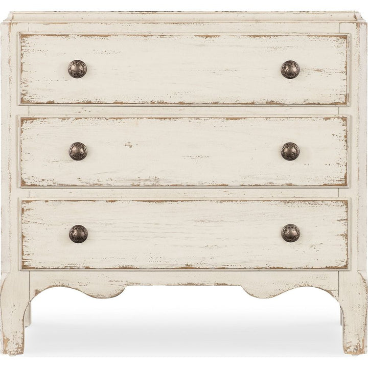 Nightstands Americana Three-Drawer Nightstand - Whites/Creams/Beiges