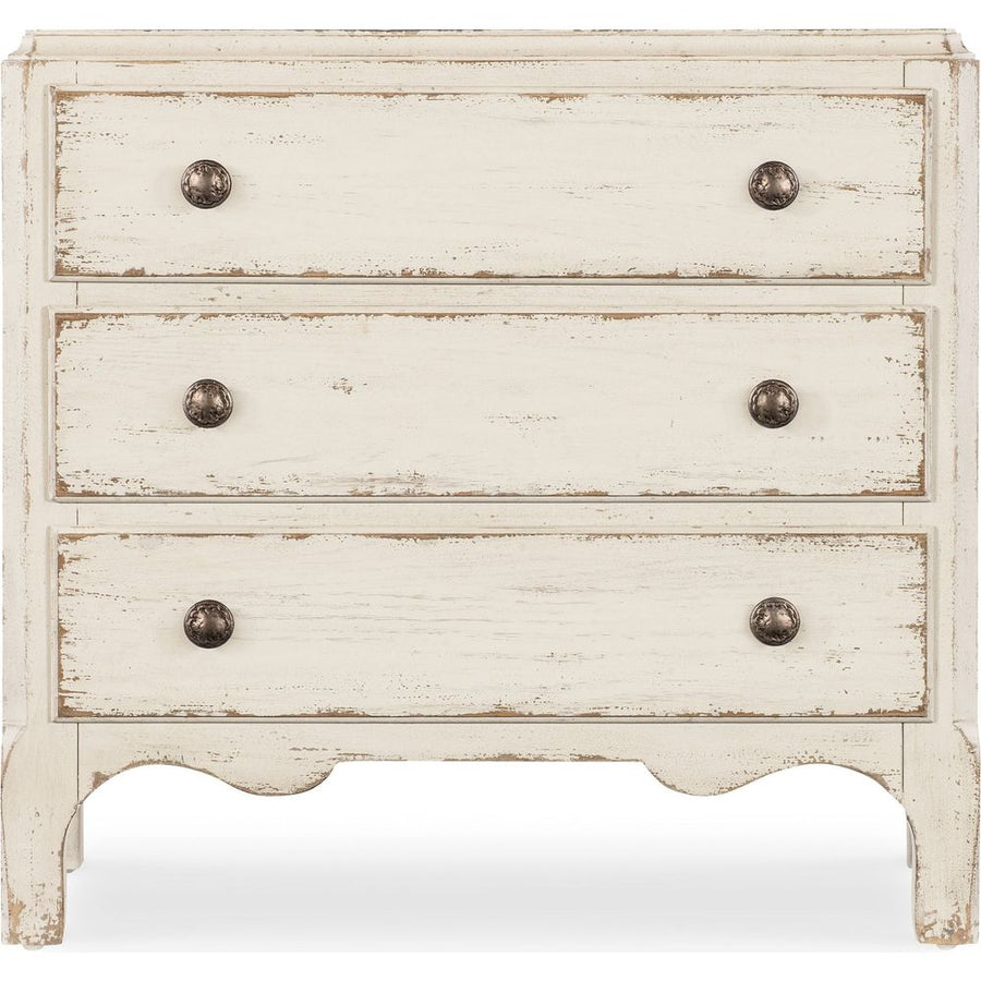 Nightstands Americana Three-Drawer Nightstand - Whites/Creams/Beiges