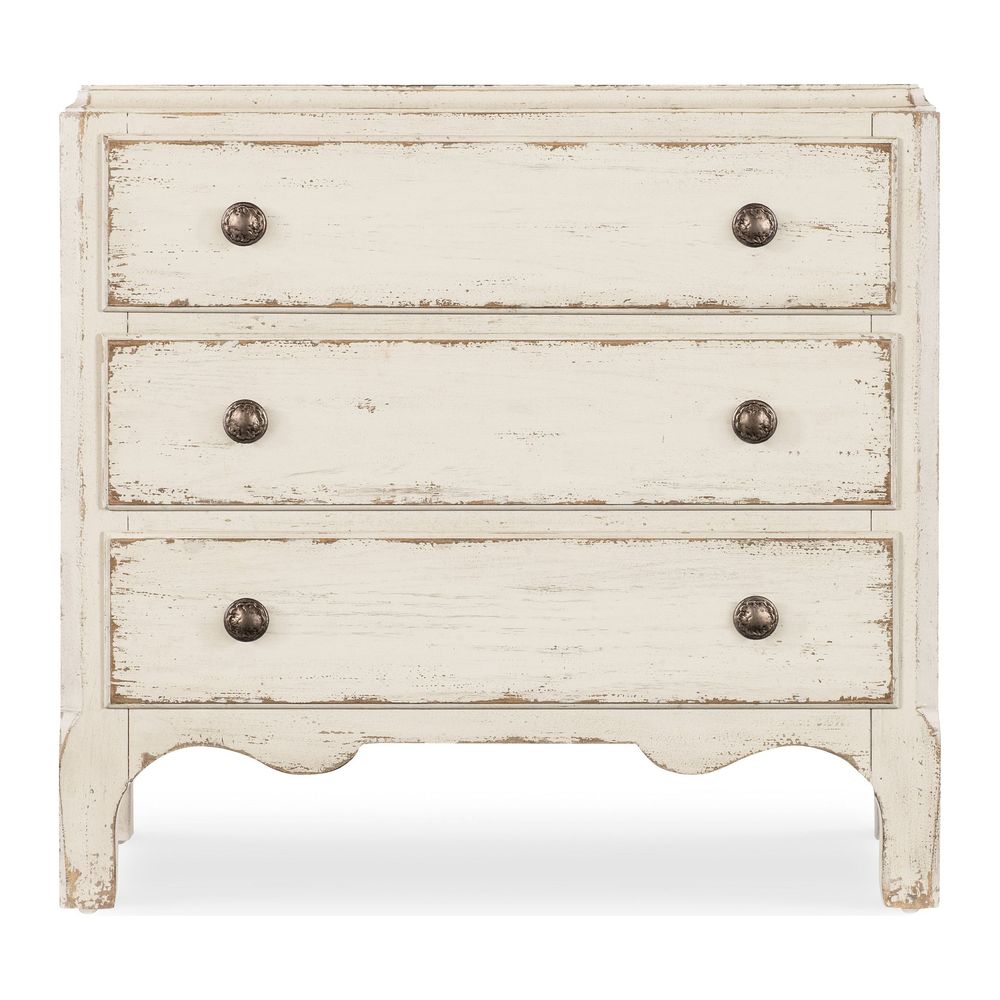 Nightstands Heritage Three-Drawer Nightstand - Whites/Creams/Beiges