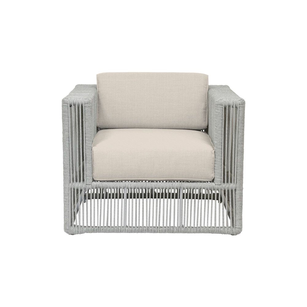 Outdoor Lounge Chairs Miami Club Chair in Echo Ash w/ Self Welt