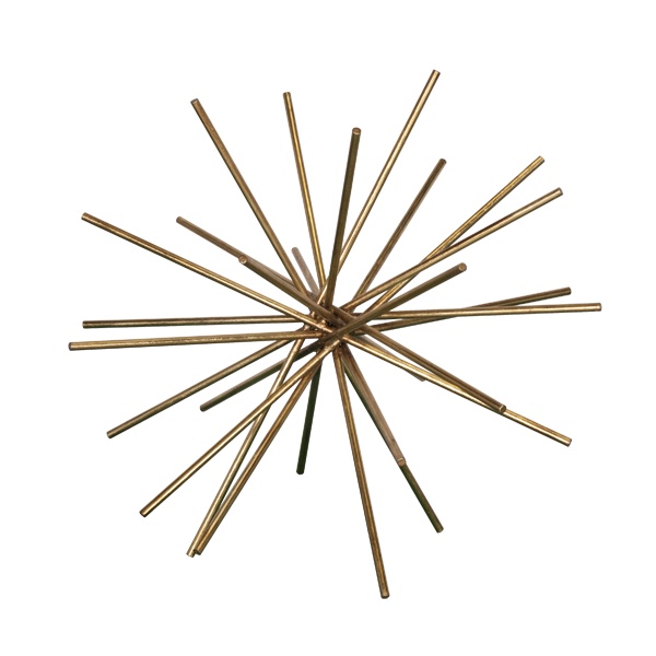 Decorative Objects Urchin - 16" Iron Asterisk In Gold Leaf