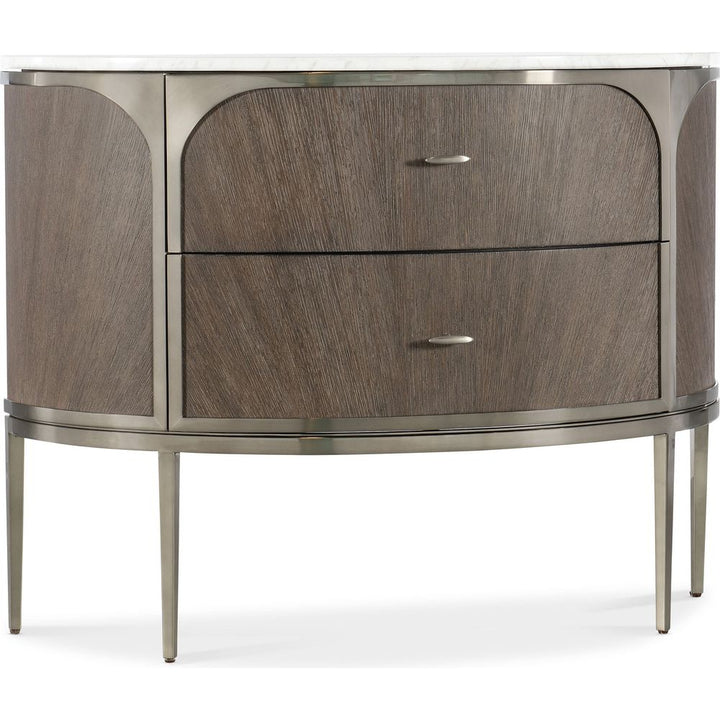 Modern Mood Two Drawer T-Pull Nightstand - Dark Wood