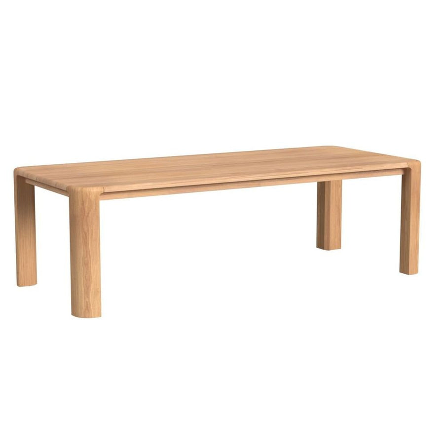 Outdoor Dining Tables Natural Teak 96" Dining Table