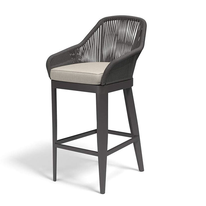 Outdoor Bar Stools Milano Barstool in Echo Ash w/ Self Welt