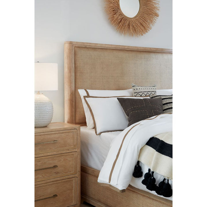 Beds Solace California King Cane Panel Bed - Light Wood