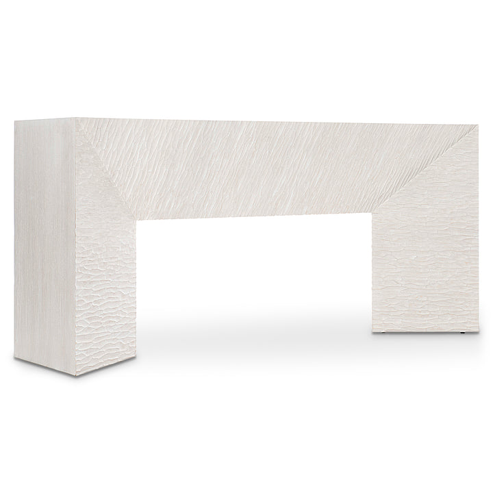 Solaria Console Table with 2 Wooden Pedestal Bases