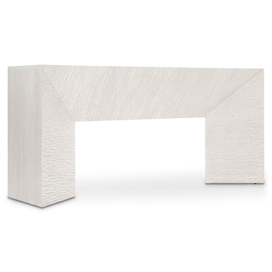 Solaria Console Table with 2 Wooden Pedestal Bases