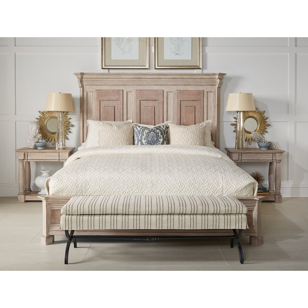 Alcove Queen Panel Bed - Brown, White