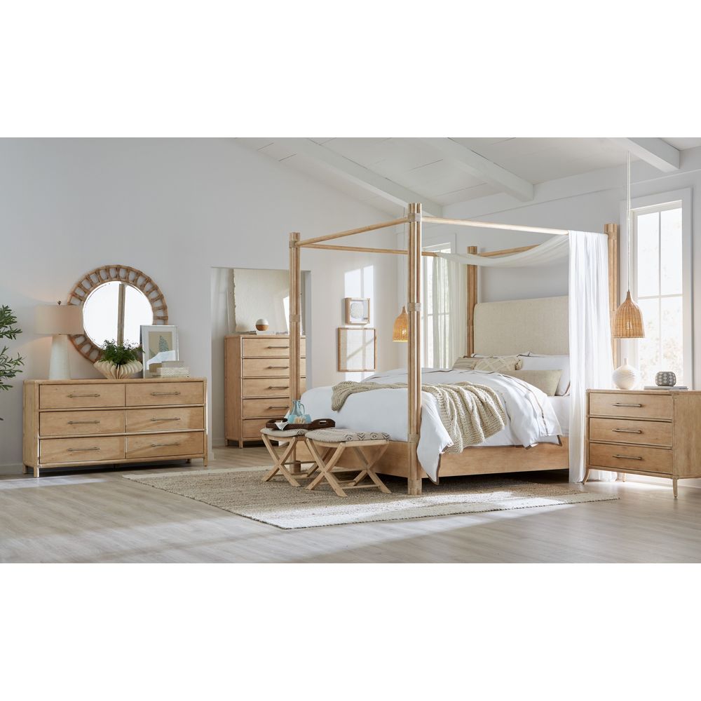 Retreat Pole Rattan Dresser - Light Wood