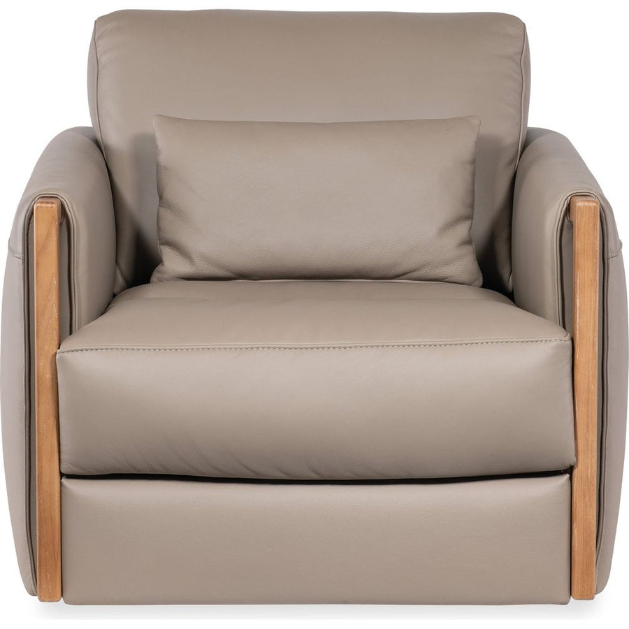 Lounge Chairs Meridian Leather Swivel Chair - Grey