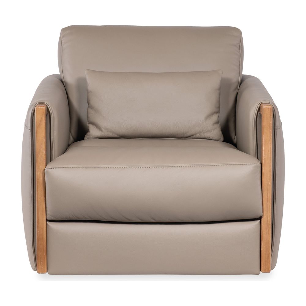 Lounge Chairs Lattice Leather Swivel Chair - Grey