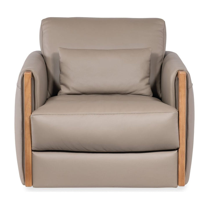 Lounge Chairs Lattice Leather Swivel Chair - Grey