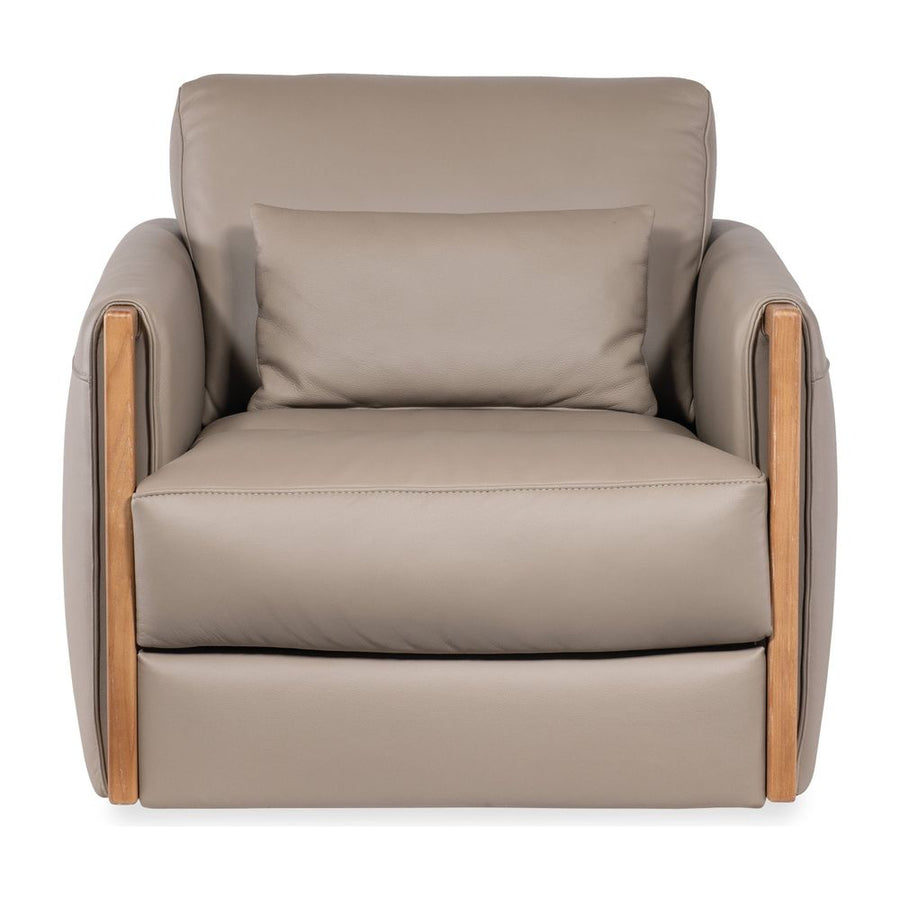 Lounge Chairs Lattice Leather Swivel Chair - Grey