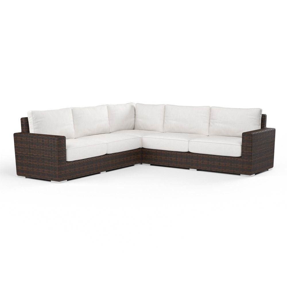 Outdoor Sofas and Sectionals Montecito Sectional in Canvas Flax w/ Self Welt