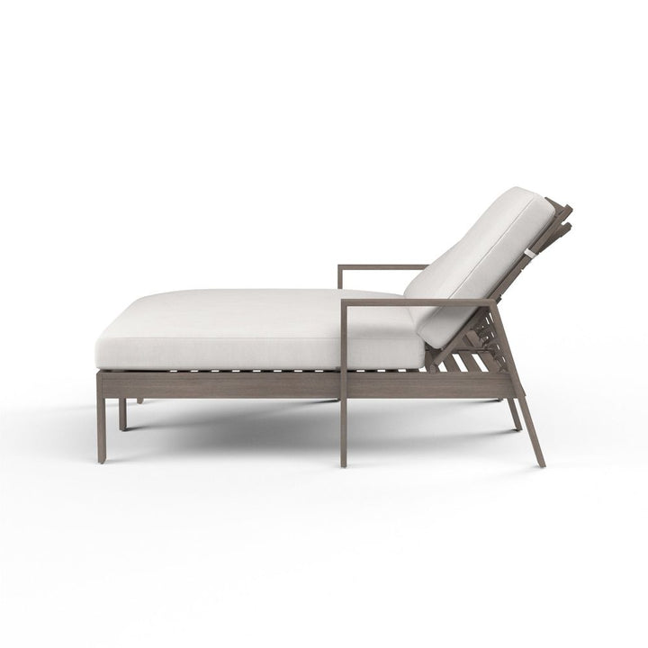 Outdoor Chaises Laguna Double Chaise Lounge in Canvas Flax, No Welt
