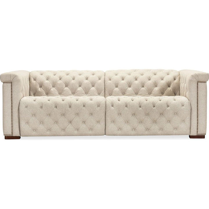 Sofas: Recliners Savion Deux LAF/RAF 2 over 2 Sofa with Power Recliners and Power Headrests - Beige