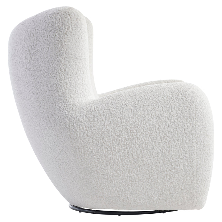 Silvi Fabric Swivel Chair, White
