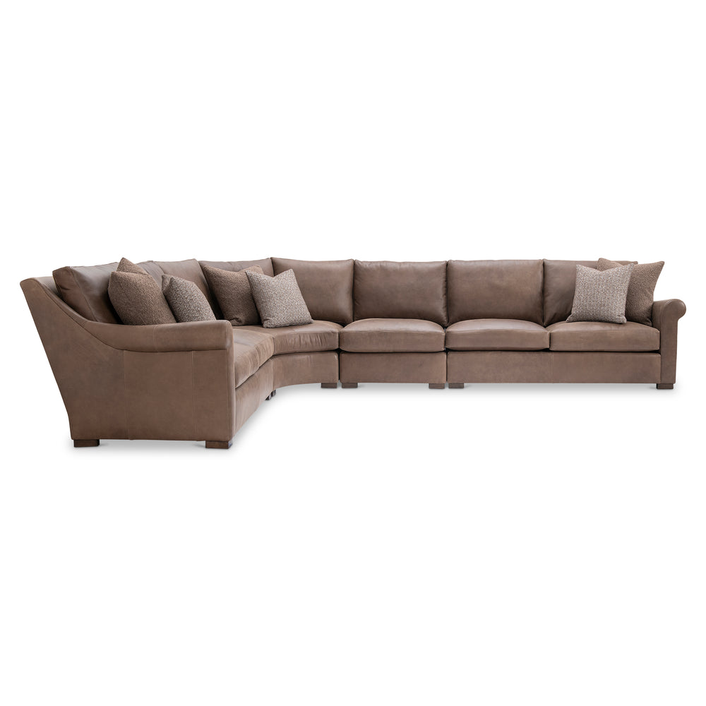 Keirnan 4-Piece Leather Sectional