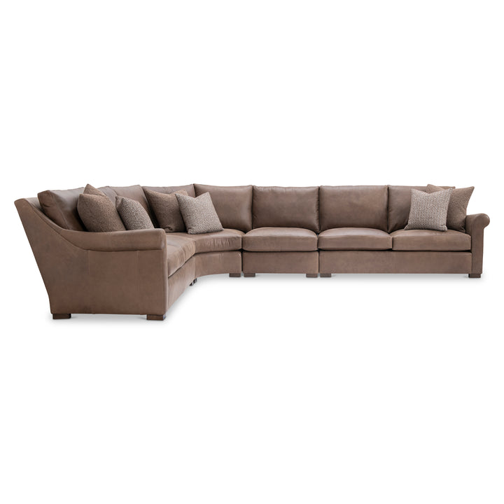 Keirnan 4-Piece Leather Sectional