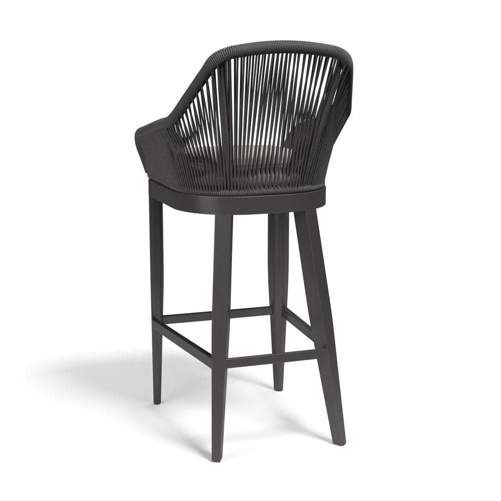 Outdoor Bar Stools Milano Barstool in Echo Ash w/ Self Welt