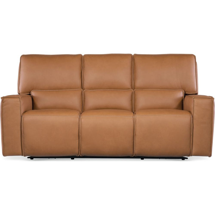 Sofas: Recliners Miles Zero Gravity Sofa with Power Recline Power Headrest - Brown