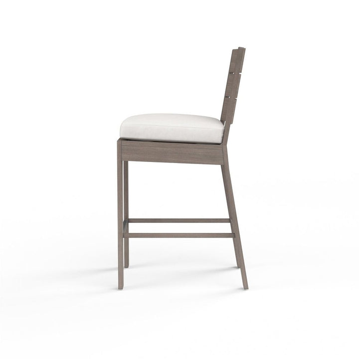 Outdoor Bar Stools Laguna Barstool in Canvas Flax, No Welt
