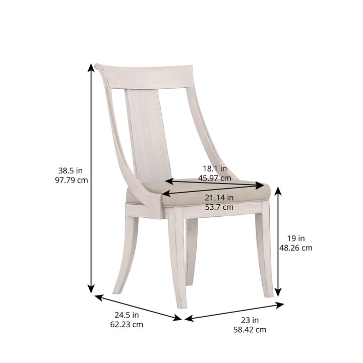 Alcove Side Chair, Belgian Ivory (Set of 2) - White