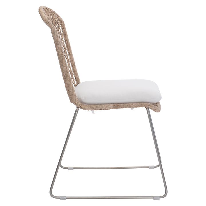 Carmel Outdoor Side Chair with Seat Pad - Quick Ship
