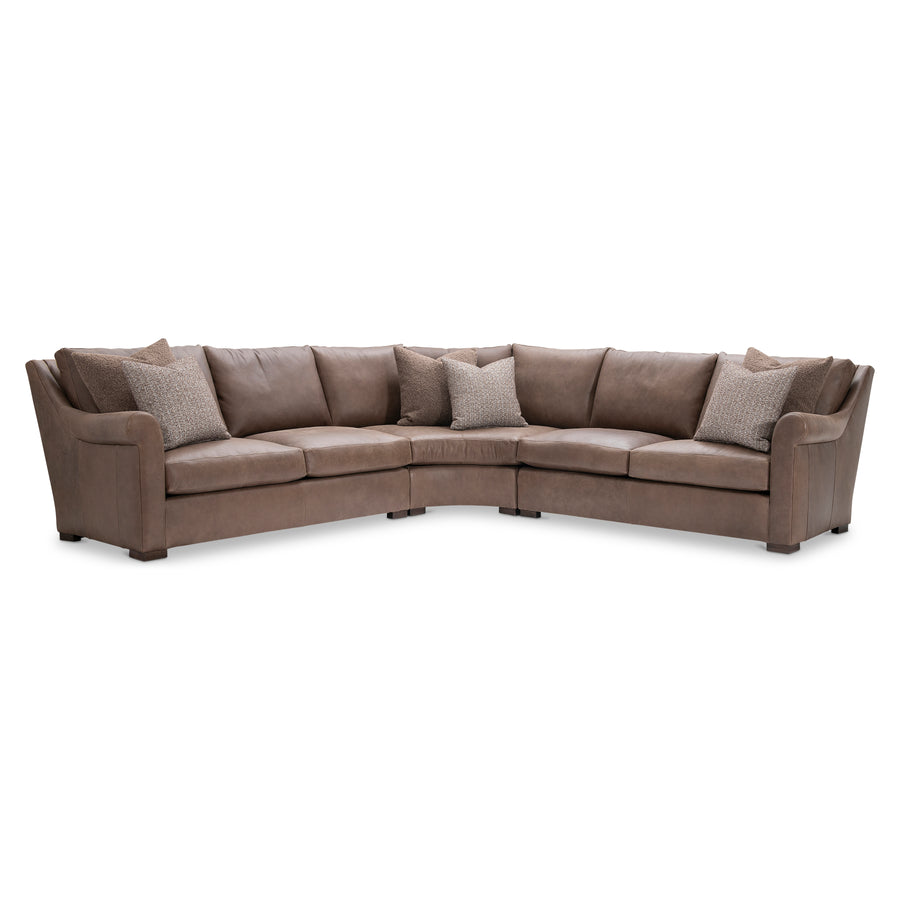 Keirnan 3-Piece Leather Sectional