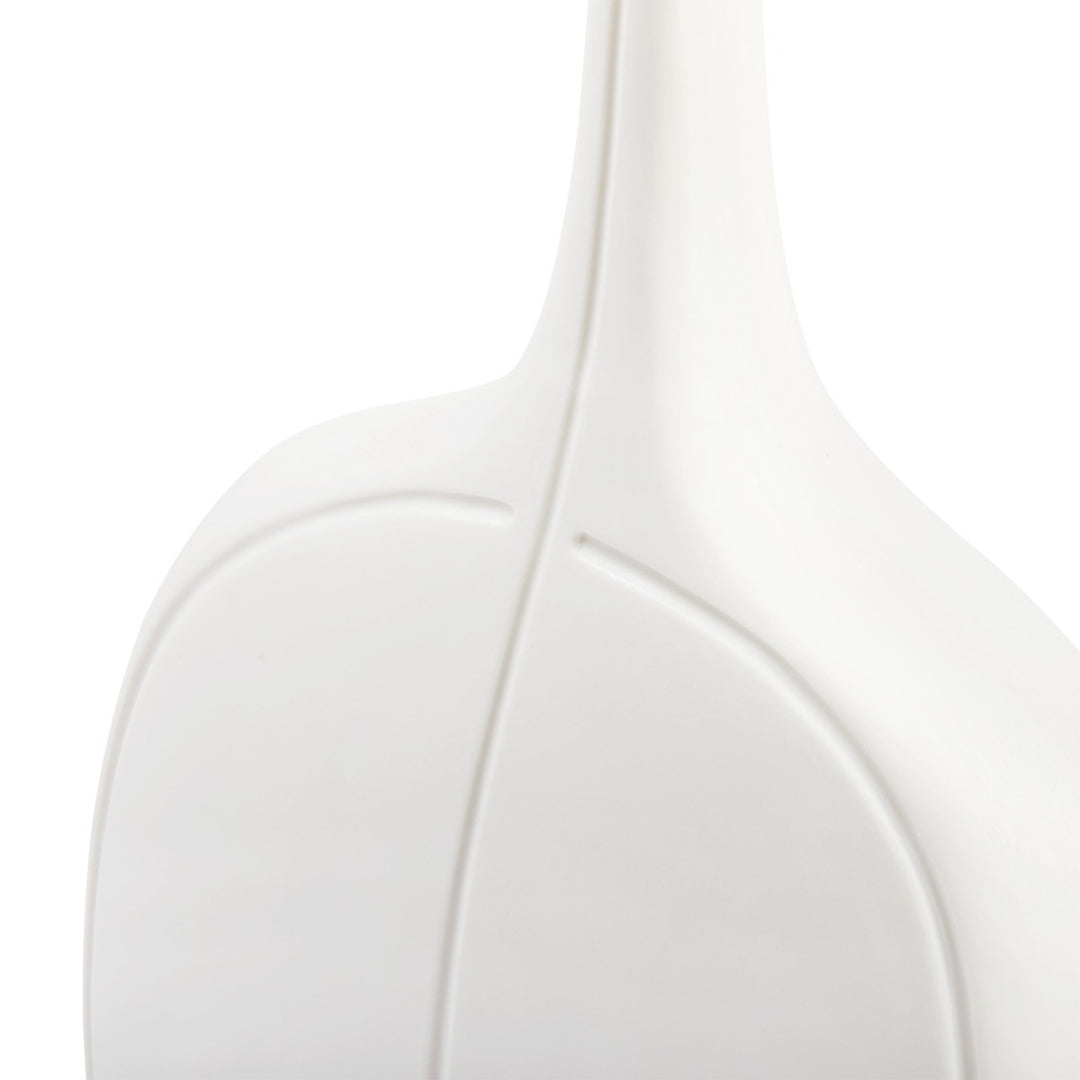 Vence Medium Vase, Blanc de Chine and Dark Amber