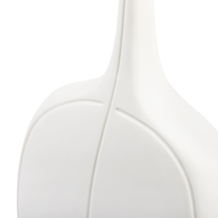 Vence Medium Vase, Blanc de Chine and Dark Amber