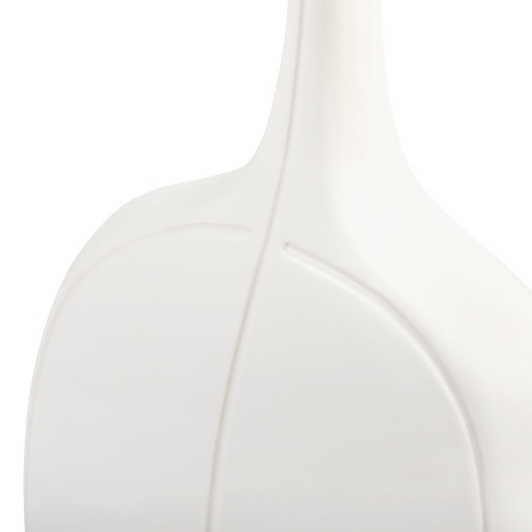 Vence Tall Vase, Blanc de Chine and Dark Amber