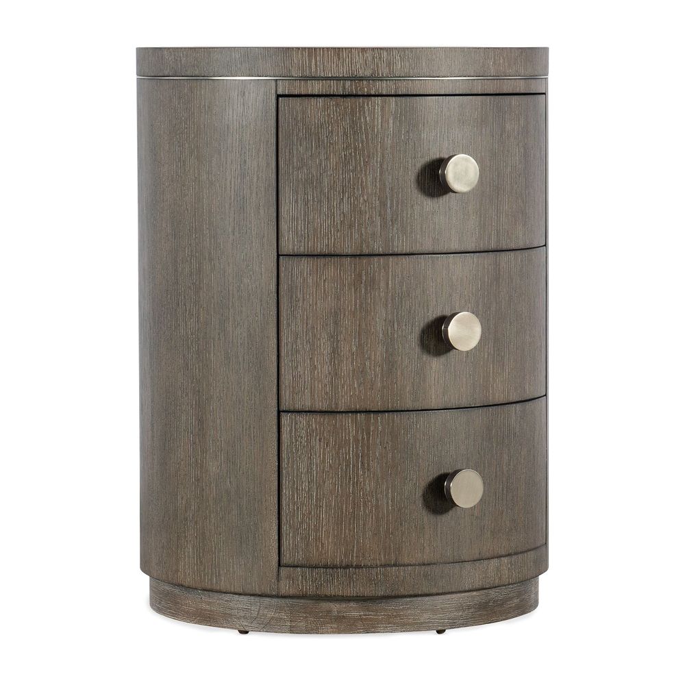Nightstands Pulse Round Nightstand - Dark Wood