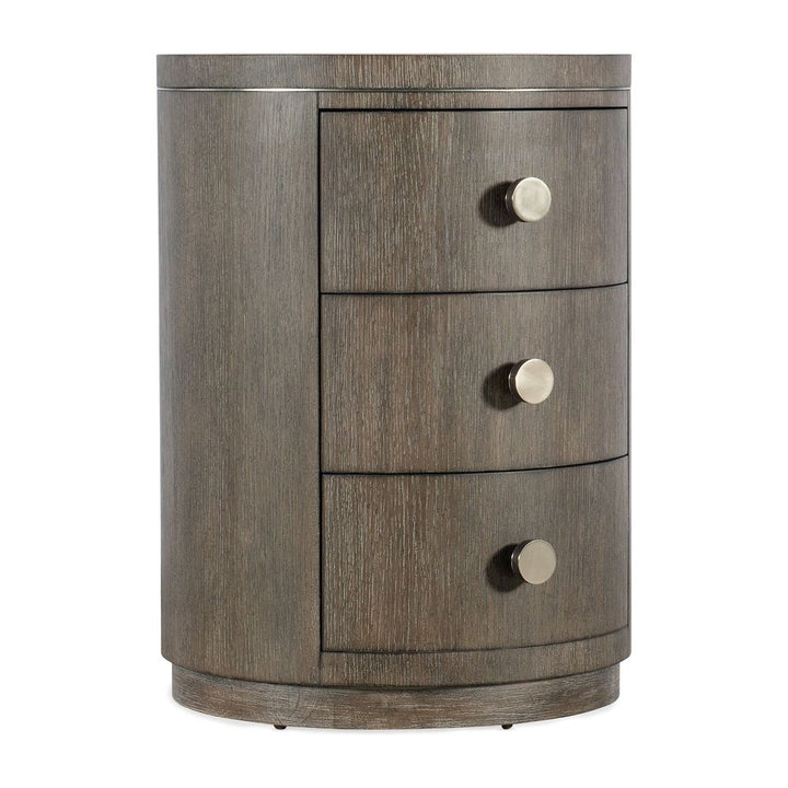 Nightstands Pulse Round Nightstand - Dark Wood